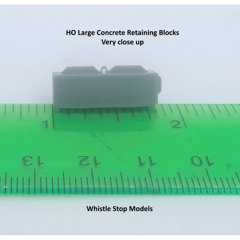 HO Large Concrete Retaining Blocks 12/set
