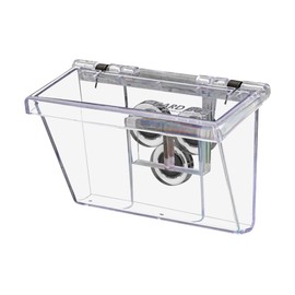 Marketing Holders Vehicle Business Card Bin Magnetic with Lid Holds 3.5" x 2" Contact Information Cards Smooth Metal Surface Mount Box Clear Plastic On The Go Advertising Caddy