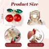 AstraGlam 6 Pcs Small Cherry Hair Clips - Cute Rhinestone