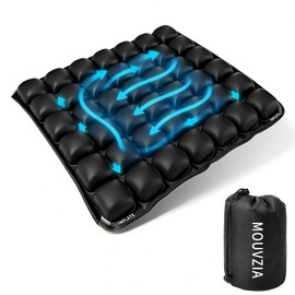 Inflatable Travel Cushion Airplane Seat with Pump for Office Chair, Stadium
