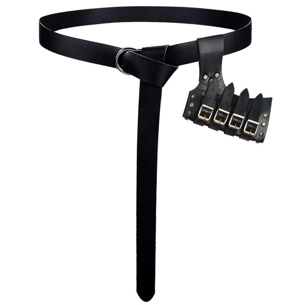 keland 2 pieces Renaissance accessories leather sword belt holder sword
