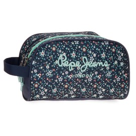 Pepe Jeans Alenka School Bags, Size Carry in Backpack, Postcard or Bag by Joumma Bags, Blue, Toiletry Bag