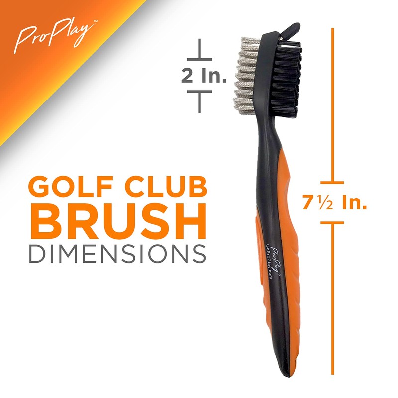 ProPlay Golf Club Brush and Groove Cleaner | Retractable Zip-line