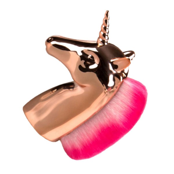 PACKOVE 1pc Shape Cosmetics Brush Bristles and Golden Handle for