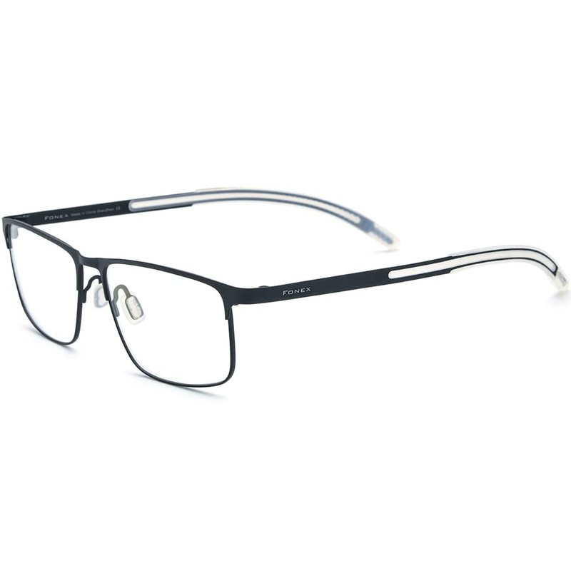 FONEX Titanium Glasses Frame,Men Square Myopia Optical Eyeglass Frame 8521,