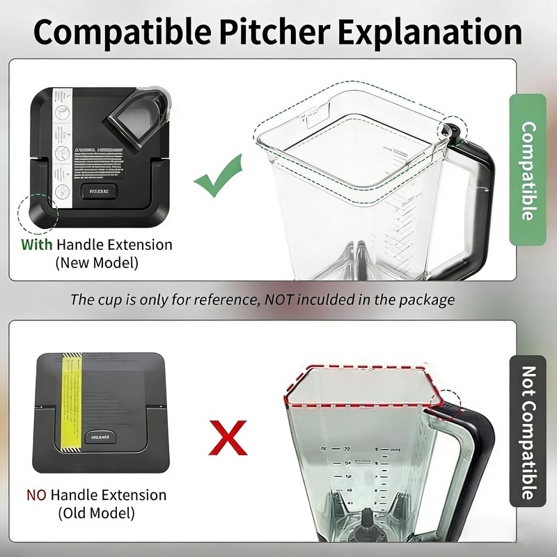 Blender Lid Replacement for Ninja Pitcher,Blender Top Replacement Parts Compatible