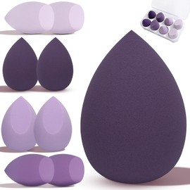 Esponja Maquillaje, Esponja de belleza de maquillaje de 8 piezas, para Juego de Esponjas de Maquillaje Facial, uso Seco y Húmedo, Esponja de Maquillaje para Base en Polvo