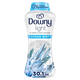 Downy - Cuentas ligeras para lavadora, aroma a niebla marina, sin perfumes pesados, 853 gramos