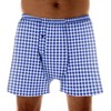 6-Pack Men's Navy Check Regular Absorbency Incontinence 2-in-1 Boxers Large