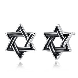 EUDORA Harmony Ball Cat Dog Snake Star of David Earrings for Women Sterling Silver 925, Cute Cat Dog Jewellery Earrings Ideal Funny Gift for Women, Sterling Silver, No Gemstone
