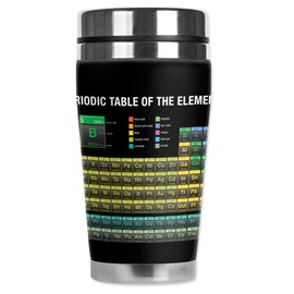 Mugzie 16 Ounce Stainless Steel Travel Mug with Wetsuit Cover - Peridoic Table