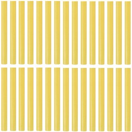 30 Pack Mini Size Hot Glue Sticks, Hot Glue Gun Bulk Sticks,Length 100mm / 4", Diameter 7mm / 0.27"/ 0.28 Inch for Kids and Adults DIY Craft, Repairing, Decoration,Yellow 0.7cm x 10cm