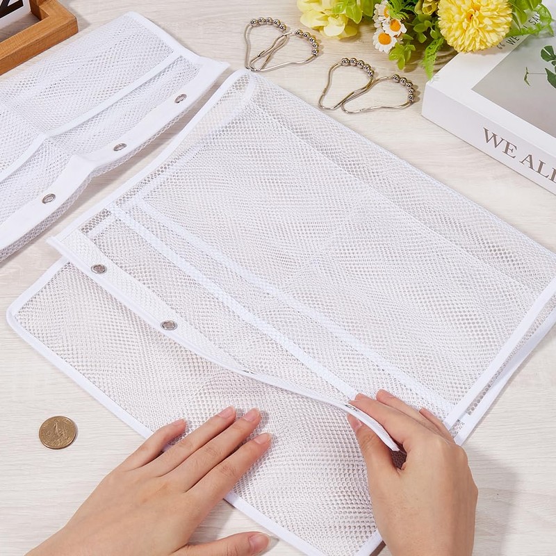 CRASPIRE 2 Pack Mesh Shower Caddy Bag Hanging Mesh Shower