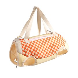 Pet Carrying Bag,Pet Shoulder Bag With Leg Hole Sturdy Lightweight Wearable Solid Color Pet Shopping Bag for Cat Dogs,Orange M