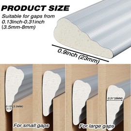 196 Inch Wedge-Shape Weather Stripping Door Seal,Windows and Doors Insulation,Self Adhesive Insulation Foam Anti-Collision Strip,Weatherstrip Tape for Door Soundproofing,Noise Drafts Blocker,Gray