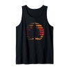 Retro Sun Minimalist Pine Tree Design Graphic Tank Top