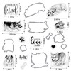 Greeting Words Dogs Background Stamps and Dies for Card Making,