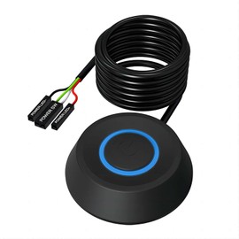 TYPOWANI Desktop Computer PC Power Button Switch,External Remote Start PC Motherboard Power On Off HDD Push Computer Host Button Supply Supplies with 2M Cables