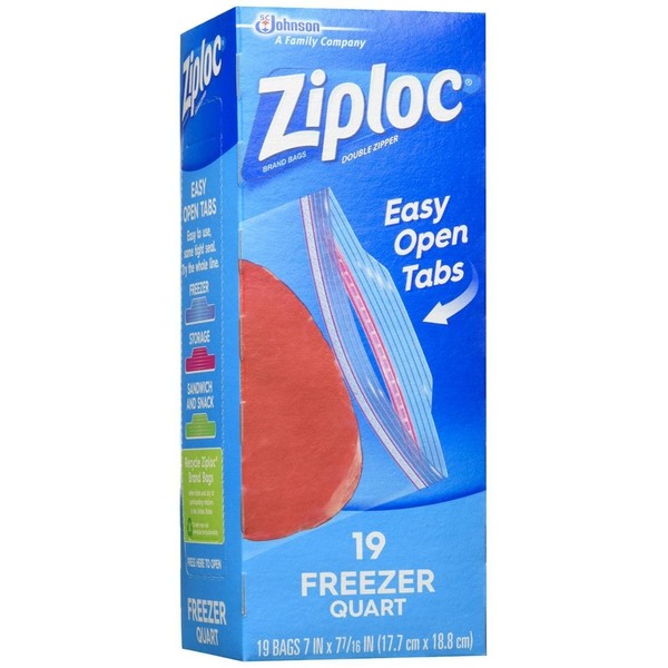 Ziploc Freezer Bags - 1 qt - 19 ct
