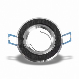 Ceiling Light Mounting Frame Pivotable Black Brushed Circle