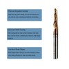 Hwaynct 5Pcs Tapered Ball Nose End Mill Set, 1/8” Shank,