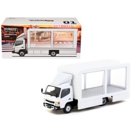 DCD Mitsubishi Fuso Canter Mobile Display Truck RHD 1/64 Series White 'Truck64' Diecast Model by Tarmac Works
