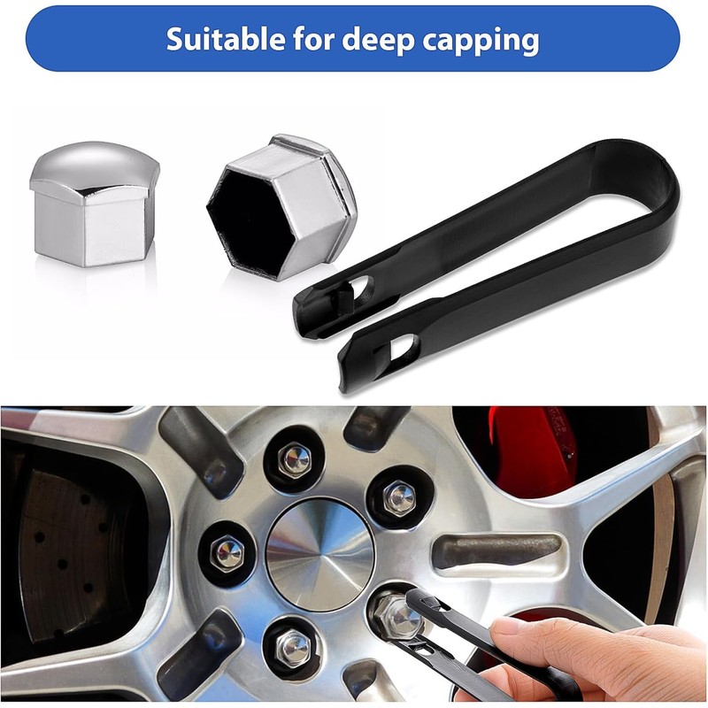 6PCS Wheel Cap Removal Tool Set - Locking Nut Cover