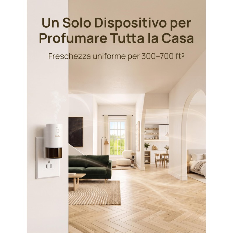 SenseFlow Diffusore di Oli Essenziali SF101 PRO Ultrasuoni Senza Acqua