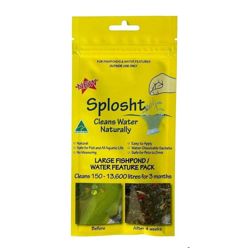Splosht Large Fishpond/Waterfeature Pack - Dissolvable Sachets - No Measuring.