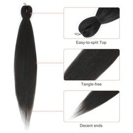 DIFUNEE Pre-stretched Braiding Hair - 16 Inch 8 Packs Light Brown Short Braiding Hair For Twist or Box Braids, Yaki Texture Hot Water Setting Synthetic Braiding Hair Extensions (16 Inch, #4-8P)