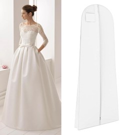 Bridal Dress Cover Garment Bag, Breathable Anti-Dust Hanging Wedding Dress Garment Bags, Long Garment Bag, Storage for Wedding Dresses, Evening Dresses, Long Coats, Mothproof Garment Cover, 60 x 180