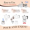 Alpine Cuisine Stovetop Espresso Maker 12.5 Oz, 9 Espresso Cups