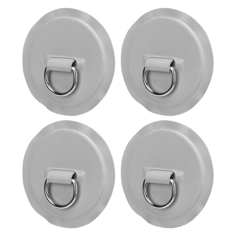 4PCS Stainless Steel PVC D Ring Patch with 11.8in Anchor