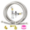 TTFLEX Dishwasher Installation Kit, 10 FT Stainless Steel Braided Hose