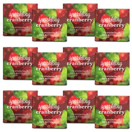 Greenwich Bay Mini Botanical Soap Bars – 12 Pack 1.9 oz Each – Individually Wrapped Guest Soaps for Airbnb, Spa, Travel, Bath – Travel Size Bar Soap Set, Sparkling Cranberry