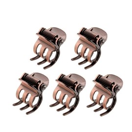 5Pcs Mini Metal Hair Claw Clips for Women, Mini Metal Hair Claw Clips, Bronze Clamp Side Bangs Clip Hair Styling Tool Hairpins Hair Accessories for Women
