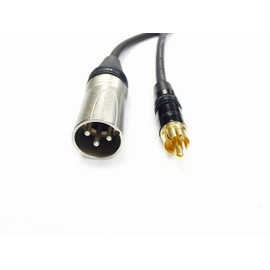 6 Foot Pro Audio Neutrik XLR Male to Neutrik RCA Male Cable by Custom Cable Connection