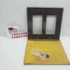 Mulberry 2-Gang Block / GFCI Wall Plate Cover Brown Wrinkle