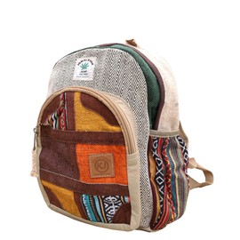KayJayStyles Handmade Natural Hemp Nepal Backpack Purse for Women Small Lightweight Daypack (DAYPACK2)