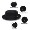 Classic 1920s Pure Wool Fedora Hat Roll Brim Pork Pie