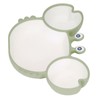 Crab Suction Plate with Suction Cup Base Silicone Divided Plate