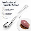YCHLonlive Quenelle Spoon, 8.82 Inch Stainless Steel Rocher Spoon, Dessert