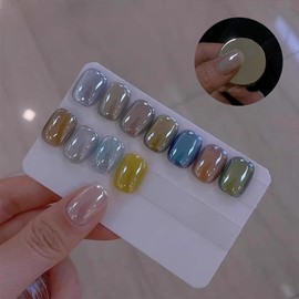 GZMAYUEN White Pearl Chrome Nail Powder, Summer Mirror Effect Chrome Powder for Gel Nails, Iridescent Pearlescent Glitter Nail Pigment Powder for Nail Art Decorations