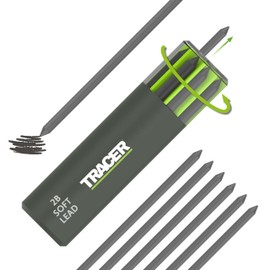 Tracer Tough Construction Pencil Replacement Leads Set - 6 x 5.2mm Graphite Leads. Set of 6 x Pencil refills