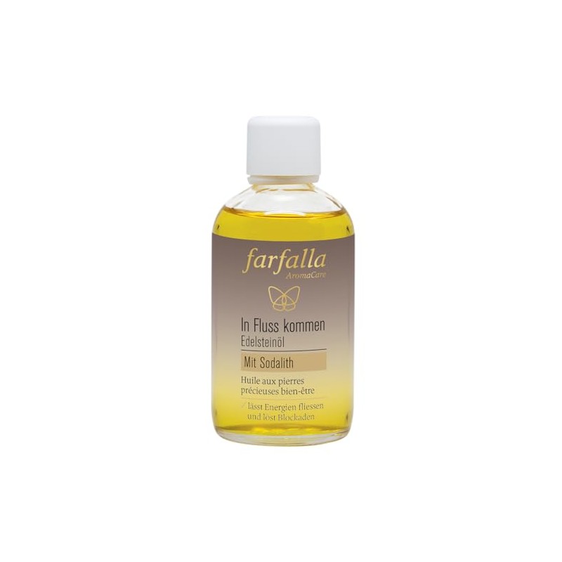 Farfalla EdelsteinöL, In Fluss kommen mit Sodalith, 100ml (1)