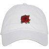 JLGUSA Red Rose Embroidered Dad Cap Hat Adjustable Polo Style