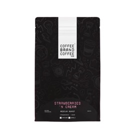 Strawberries 'n Cream Ground Flavored Coffee Brand Coffee | Sweet, Smooth, And Velvety Texture for A Deliciously Unique Coffee Experience | 12 Oz