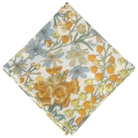 Intermode Made with Liberty Fabric 19001205 Handkerchief, Women's, Adult Gauze Handkerchief, Women's, Floral, Edna, Yellow [C]