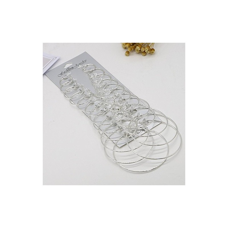 12 Pairs Hoop Earrings Set Big Circle Earring Fashion Jewelry