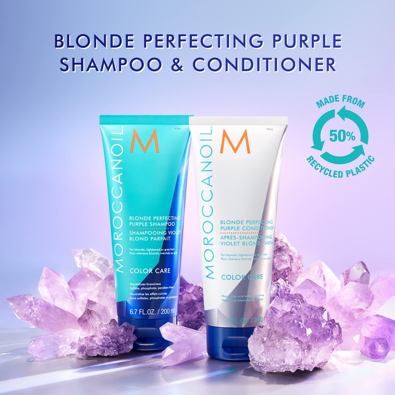 Moroccanoil Blonde Perfecting Purple Conditioner for Perfect Blonde, 200 ml
